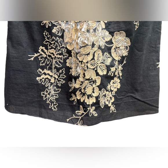 J.Crew Dark Grey Embroidered Floral Dress Sleeveless Cotton Mini Size 0 🤎 Cotton - Picture 5 of 6